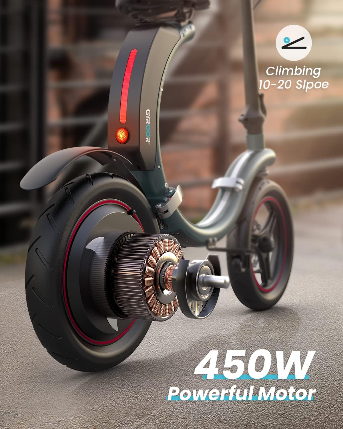 CityEase™ Hopfällbar elektrisk cykel