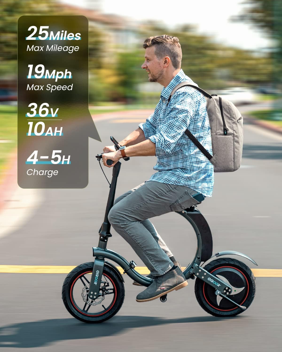 CityEase™ Hopfällbar elektrisk cykel